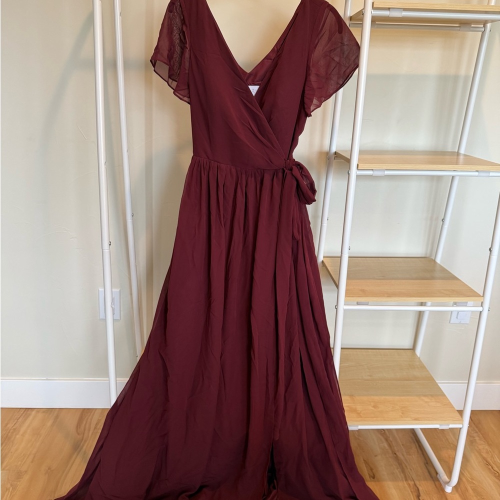 Revelry Deep Burgundy Maxi Dress